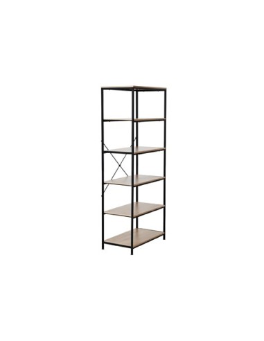 ESTANTERIA 6 ESTANTES DECK 75 X 180 CM OAK / NEGRO