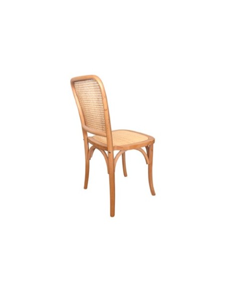 SILLA COMEDOR MADERA TOSCANA NATURAL CLARO / RATTAN