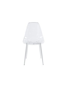 SILLA COMEDOR TELMA TRANSPARENTE PATAS BLANCAS 2
