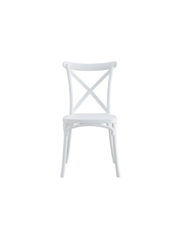SILLA POLIPROPILENO CROSSBACK BLANCO