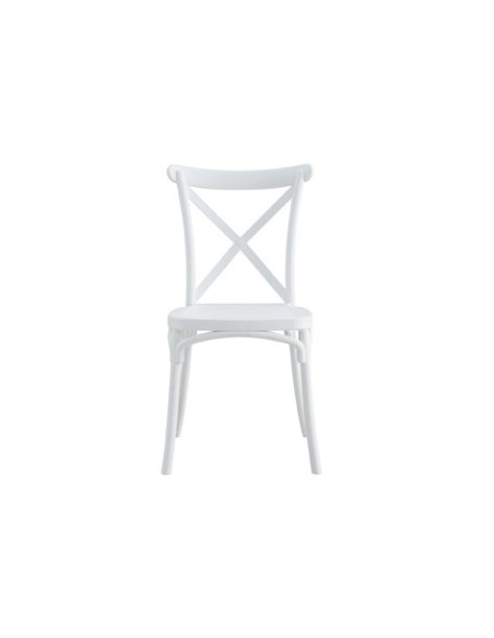 SILLA POLIPROPILENO CROSSBACK BLANCO