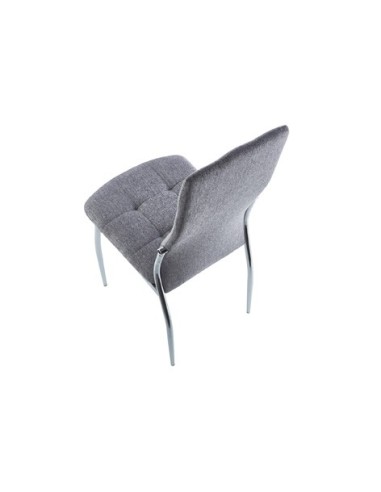 SILLA COMEDOR DIANA TEJIDO GRIS / CROMO