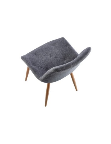 SILLA COMEDOR MARLENE TEJIDO GRIS / OAK