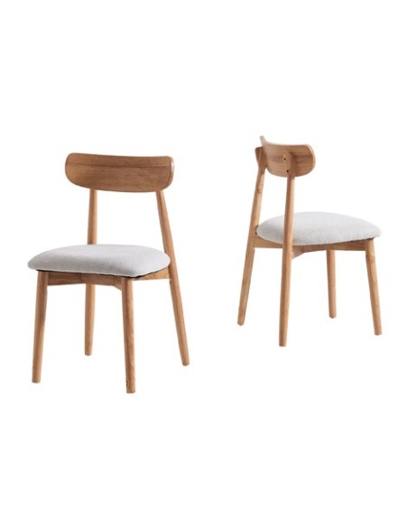 SILLA COMEDOR SHIA BEIGE / NATURAL