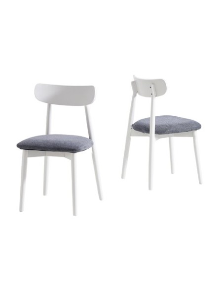 SILLA COMEDOR SHIA GRIS / BLANCO