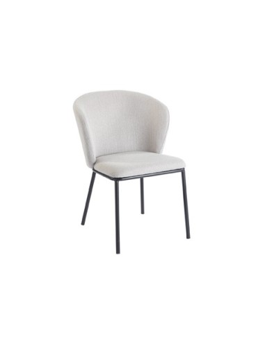 SILLA COMEDOR MARGOT TEJIDO BEIGE / NEGRO