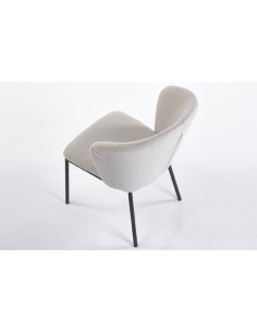 SILLA COMEDOR MARGOT TEJIDO BEIGE / NEGRO 2