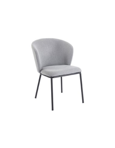 SILLA COMEDOR MARGOT TEJIDO GRIS / NEGRO