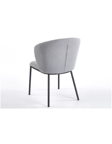 SILLA COMEDOR MARGOT TEJIDO GRIS / NEGRO