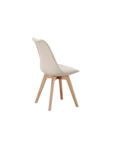SILLA COMEDOR TAPIZADA BISTRO TEJIDO BEIGE 2