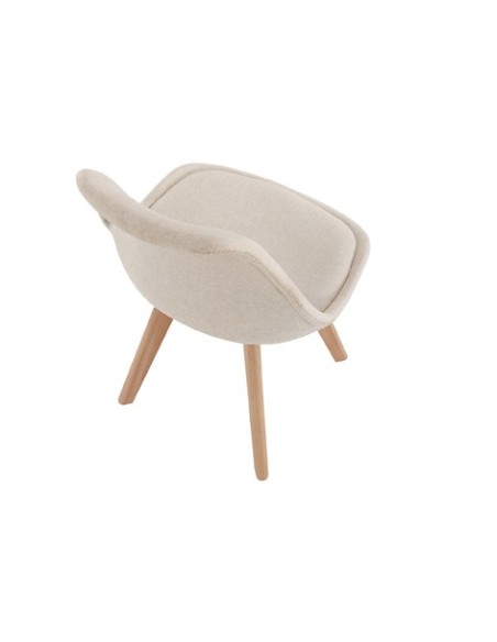 SILLA COMEDOR TAPIZADA BISTRO TEJIDO BEIGE