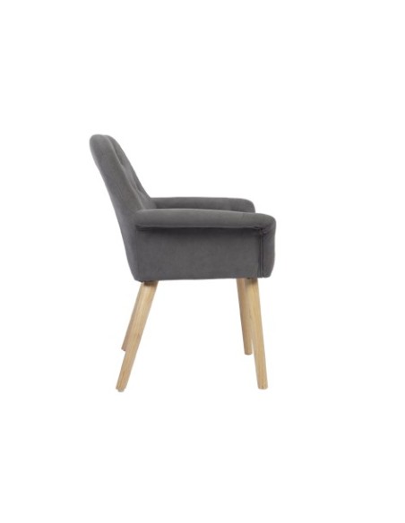 SILLA COMEDOR NATURE MICROFIBRA GRIS