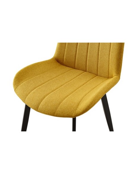 SILLA COMEDOR SOPHIE TEJIDO MOSTAZA