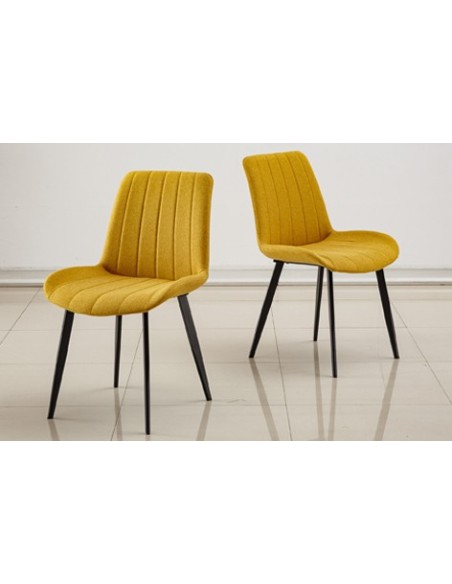 SILLA COMEDOR SOPHIE TEJIDO MOSTAZA