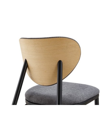 SILLA COMEDOR MOON TEJIDO GRIS