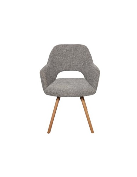 SILLA DE COMEDOR GIRATORIA RIMOR TEJIDO GRIS