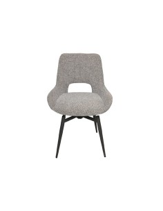 SILLA DE COMEDOR GIRATORIA DARA TEJIDO GRIS 2