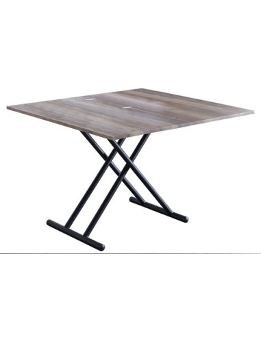 MESA CENTRO ELEVABLE Y EXTENSIBLE UP - DOWN NOGAL / NEGRO 100 x 50 CM