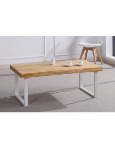 MESA CENTRO NATURAL 120 x 60 CM  ROBLE NORDISH / BLANCO