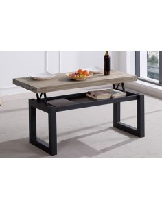 MESA CENTRO ELEVABLE LOFT 120 x 60 CM ROBLE  AMERICAN / NEGRO