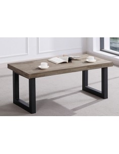 MESA CENTRO ELEVABLE LOFT 120 x 60 CM ROBLE  AMERICAN / NEGRO 2