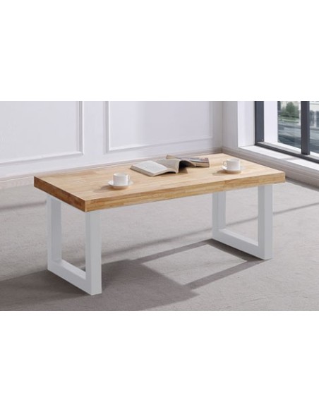 MESA CENTRO ELEVABLE LOFT 120 x 60 CM ROBLE NORDISH/ BLANCO