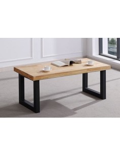 MESA CENTRO ELEVABLE LOFT 120 x 60 CM ROBLE NORDISH/ NEGRO 2