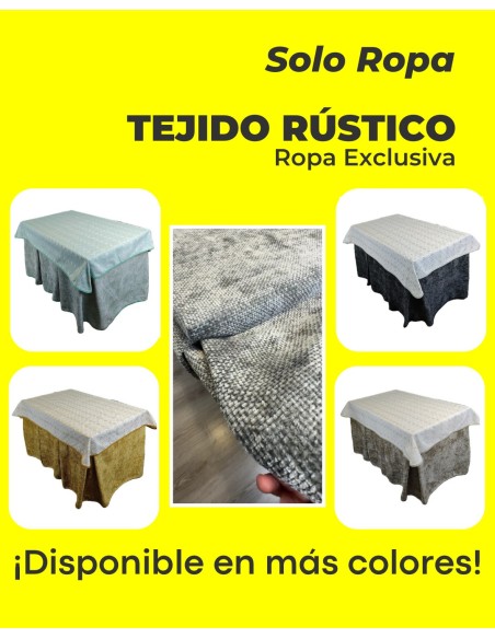 Ropa de Mesa Camilla Tejido Rústico Terciopelo Elegante Extragrueso Varias Medidas