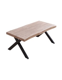 MESA CENTRO ELEVABLE XENA 120 X 66 CM TAPA CON FORMA ROBLE HONEY  / NEGRO 2
