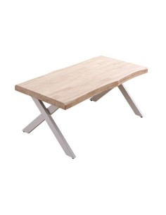 MESA CENTRO ELEVABLE XENA 120 X 66 CM TAPA CON FORMA ROBLE NORDISH  / BLANCO 2