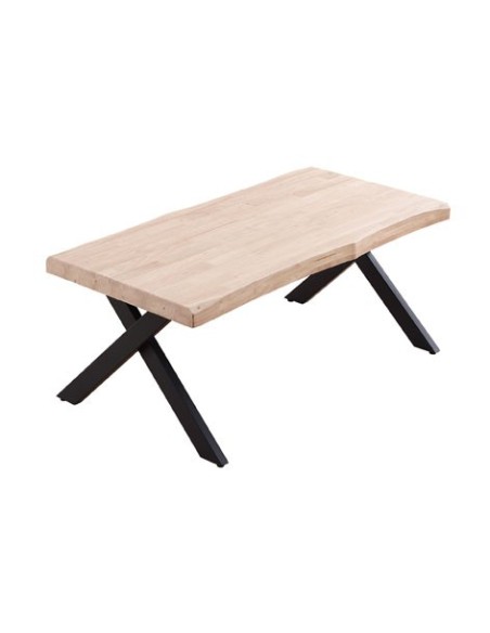 MESA CENTRO ELEVABLE XENA 120 X 66 CM TAPA CON FORMA ROBLE NORDISH  / NEGRO