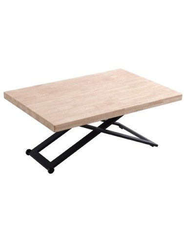 MESA CENTRO ELEVABLE ZOE 120 x 80 CM ROBLE NORDISH / NEGRO