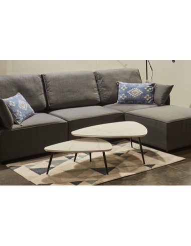 MESA CENTRO NIDO IBIZA CERAMIC BLANCO / NEGRO