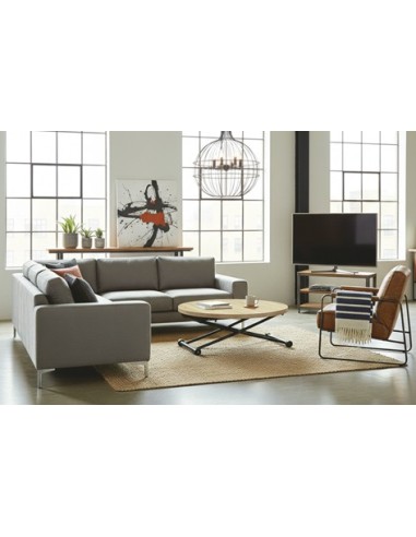 MESA CENTRO ELEVABLE Y EXTENSIBLE 100 - 140 CM GAGA OAK / NEGRO