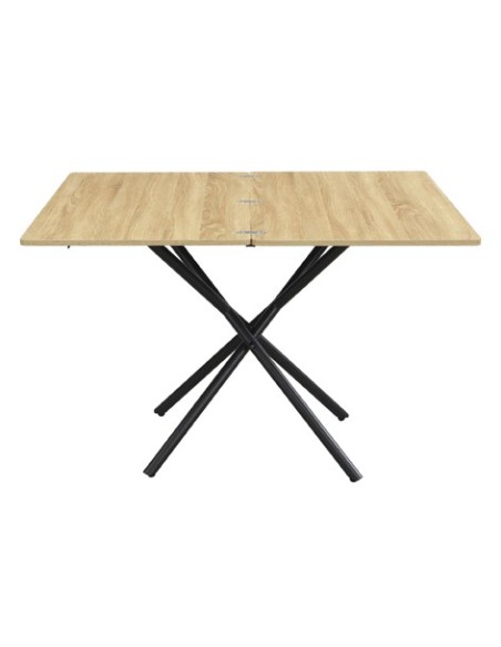 MESA CENTRO ELEVABLE Y EXTENSIBLE KATY 100 x 57 - 114 CM OAK / NEGRO