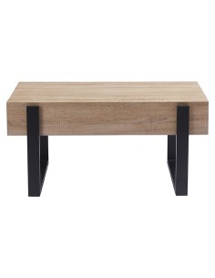 MESA CENTRO ELEVABLE 110 X 60 CM INDUSTRIAL OAK / NEGRO 2