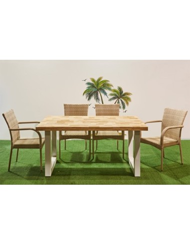 MESA EXTERIOR / TERRAZA LOFT OUTDOOR 160 x 90 CM NORDISH / BLANCO