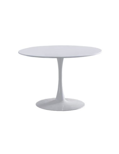 MESA COMEDOR REDONDA GINA 110 CM BLANCO