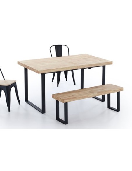 BANCO ASIENTO LOFT ROBLE NORDISH  / NEGRO