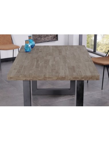 MESA COMEDOR FIJA LOFT 160 x 100 CM  ROBLE AMERICAN / NEGRO