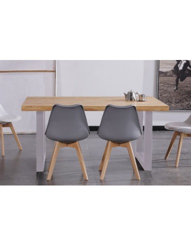MESA COMEDOR FIJA LOFT  160 x 100 CM  ROBLE NORDISH / BLANCO