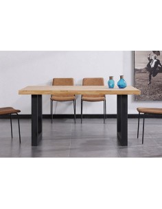 MESA COMEDOR FIJA LOFT 160 x 100 CM  ROBLE NORDISH / NEGRO 2