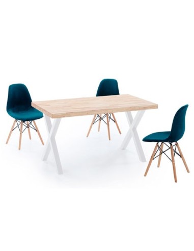 MESA COMEDOR FIJA X-LOFT 140 x 80 CM  ROBLE NORDISH / BLANCO