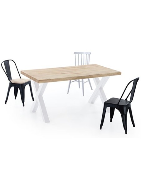 MESA COMEDOR FIJA X-LOFT 160 x 90 CM  ROBLE NORDISH / BLANCO