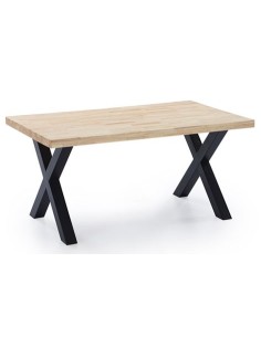 MESA COMEDOR FIJA X-LOFT 160 x 90 CM  ROBLE / NEGRO