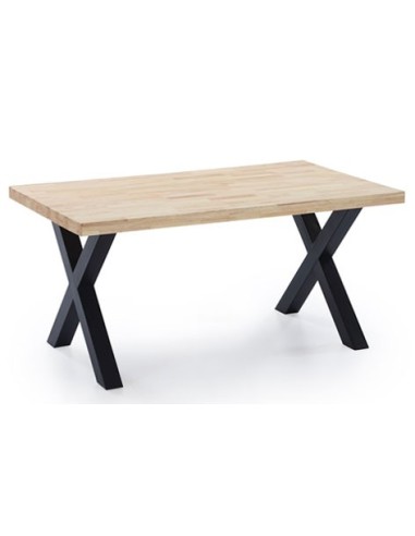 MESA COMEDOR FIJA X-LOFT 160 x 90 CM  ROBLE / NEGRO