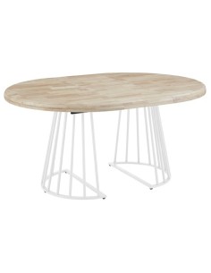 MESA COMEDOR REDONDA EXTENSIBLE 120 - 160 - 200 CM BRAD NORDISH / BLANCO 2