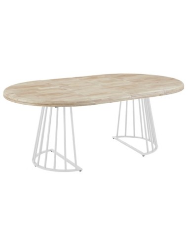 MESA COMEDOR REDONDA EXTENSIBLE 120 - 160 - 200 CM BRAD NORDISH / BLANCO