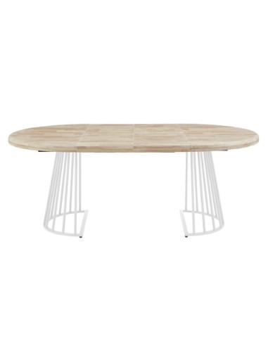 MESA COMEDOR REDONDA EXTENSIBLE 120 - 160 - 200 CM BRAD NORDISH / BLANCO