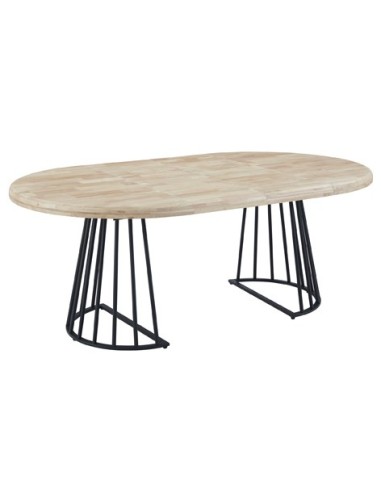 MESA COMEDOR REDONDA EXTENSIBLE 120 - 160 - 200 CM BRAD NORDISH / NEGRO